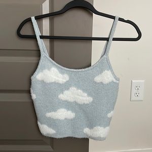 Spaghetti strap cloud crop top (M)